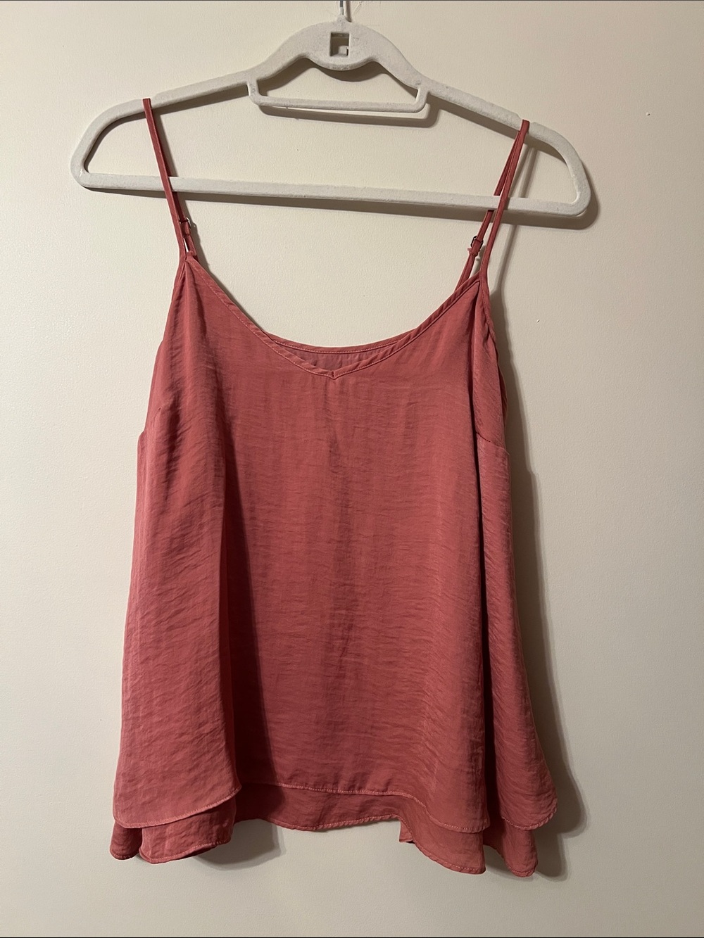 Women's Dusty Rose Spaghetti Strap Tank Top